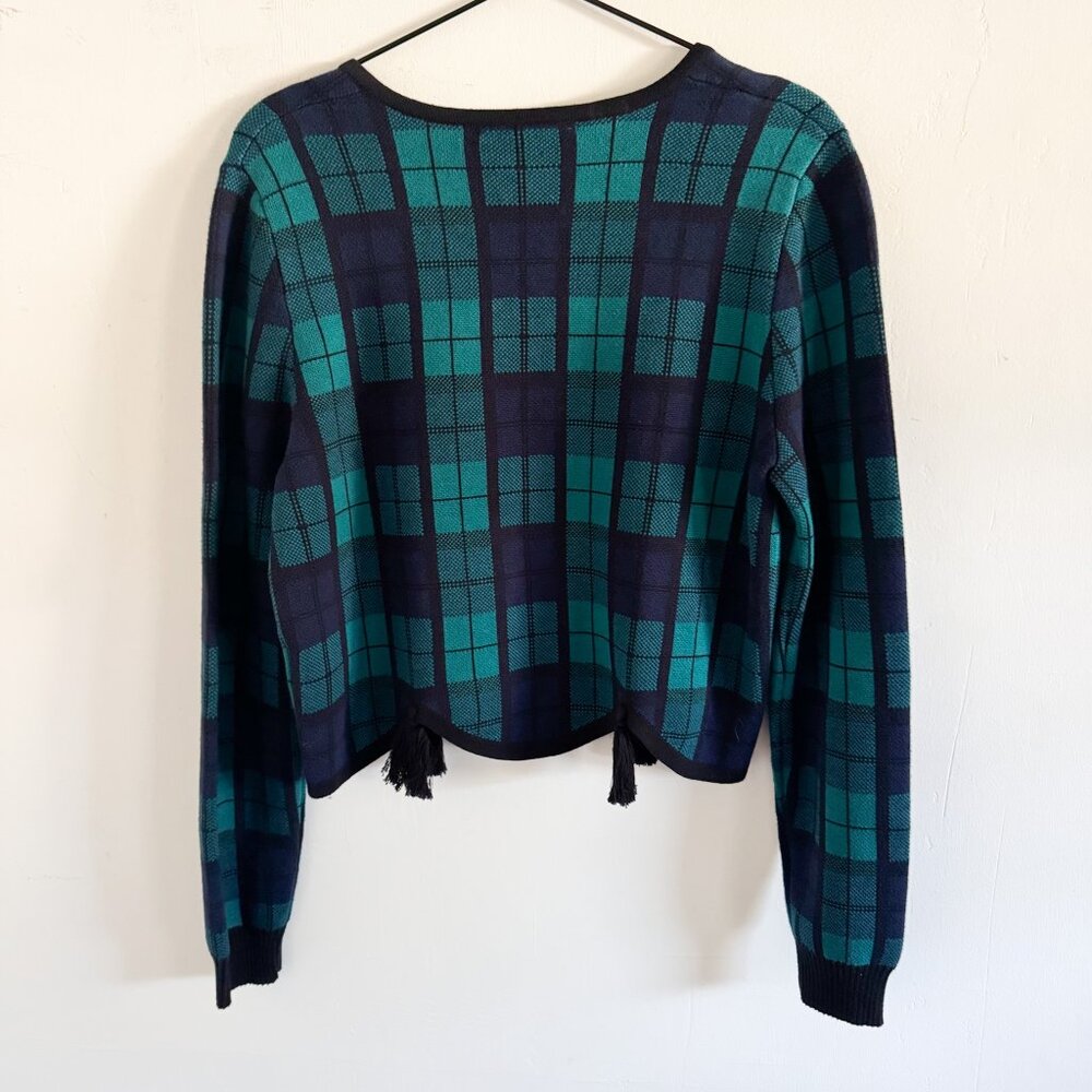 NWT Rachel Antonoff Blackwatch Plaid Clara Cardigan M - Picture 8 of 8